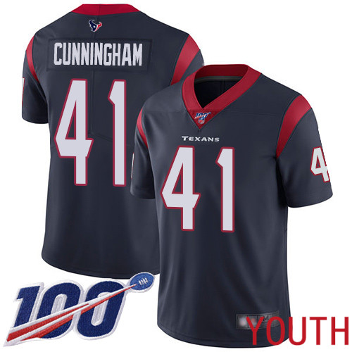 Houston Texans Limited Navy Blue Youth Zach Cunningham Home Jersey NFL Football 41 100th Season Vapor Untouchable